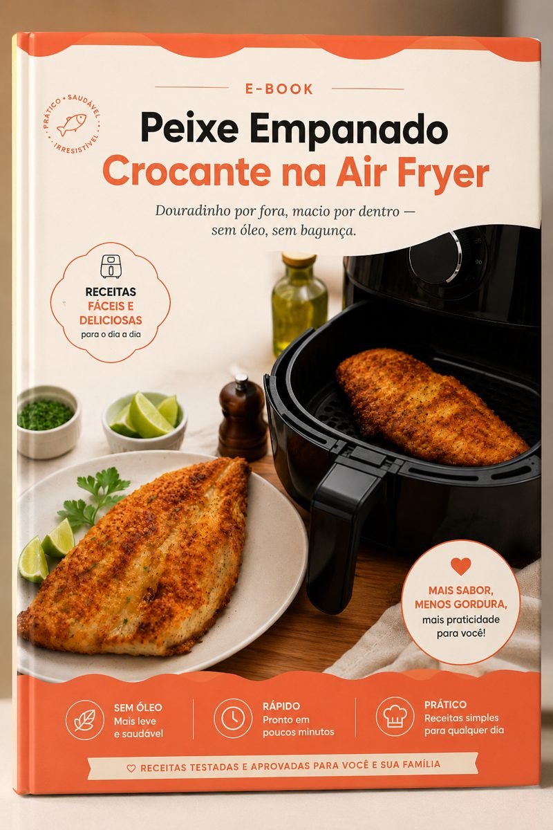 Peixe Empanado Crocante na Air Fryer